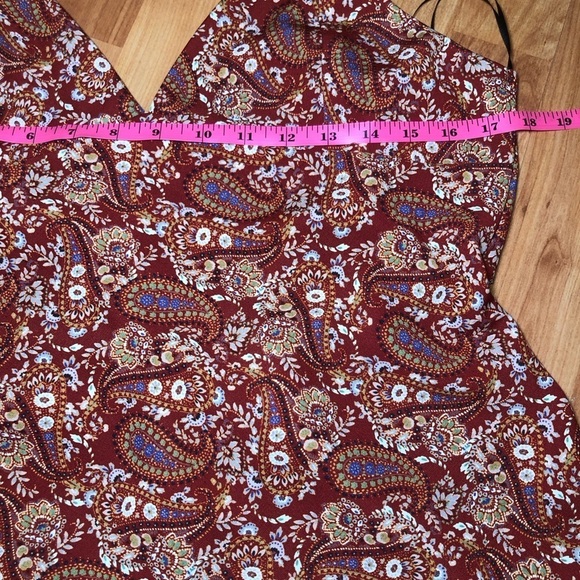 LOVELY day open tie back paisley print dress size L - Picture 7 of 9